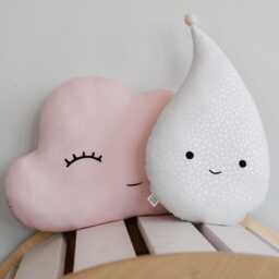 Soft Pink Cloud Pillow For Nursery Decor, Baby Cushion Shower Gift Newborn Infant Boy Girl Gender Neutral Princess Room Kids Bed Teepee - thumbnail 4
