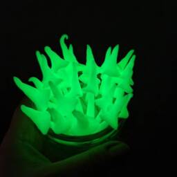 Set Of Six, Magic , Glow in The Dark Mushrooms, Unusual Fairy Garden Decoration Plant Pot Decor - thumbnail 2