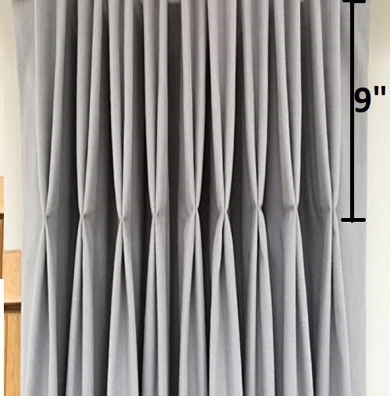 Add Pinch Pleats Top To Our Custom Made Curtains - Euro , Double/ French, Triple, Inverted Or Single/Finger Pleats. Curtains Not Included - image 1