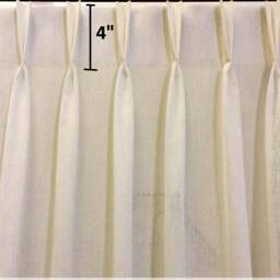Add Pinch Pleats Top To Our Custom Made Curtains - Euro , Double/ French, Triple, Inverted Or Single/Finger Pleats. Curtains Not Included - thumbnail 3