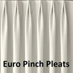 Add Pinch Pleats Top To Our Custom Made Curtains - Euro , Double/ French, Triple, Inverted Or Single/Finger Pleats. Curtains Not Included - thumbnail 2