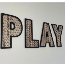 Rattan Xl Signs - Rattan Letters Personalised Name Children Wall Decor Nursery - thumbnail 1
