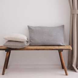 Minimalist Linen Pillow Cover With Zipper Closure - Available in Various Sizes & Colors - thumbnail 3