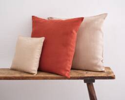 Minimalist Linen Pillow Cover With Zipper Closure - Available in Various Sizes & Colors - thumbnail 1