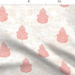 Mandala Curtain Panel - India Pink Coral Bohemian Custom Boho Neutral-Coral Turpentine Cloth By Helenpdesigns - thumbnail 4