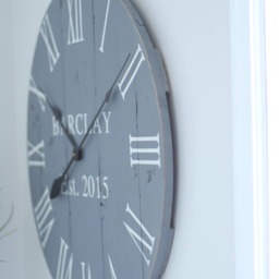 Large Farmhouse Wall Clock Slate Gray Barn Wood, 25/30 - thumbnail 3
