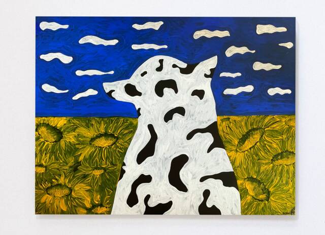 Simpler Times - Wall Art, Painting By Bosaka Berlin Acrylic On Canvas Proceeds Go To Help Ukrainian Animals