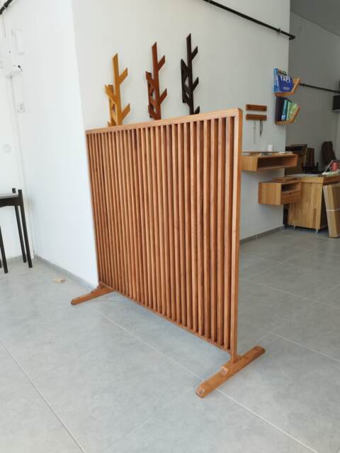 Custom Wooden Room Divider Freestanding Privacy Screen, Made To Order - image 1