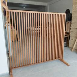 Custom Wooden Room Divider Freestanding Privacy Screen, Made To Order - thumbnail 3