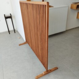 Custom Wooden Room Divider Freestanding Privacy Screen, Made To Order - thumbnail 2