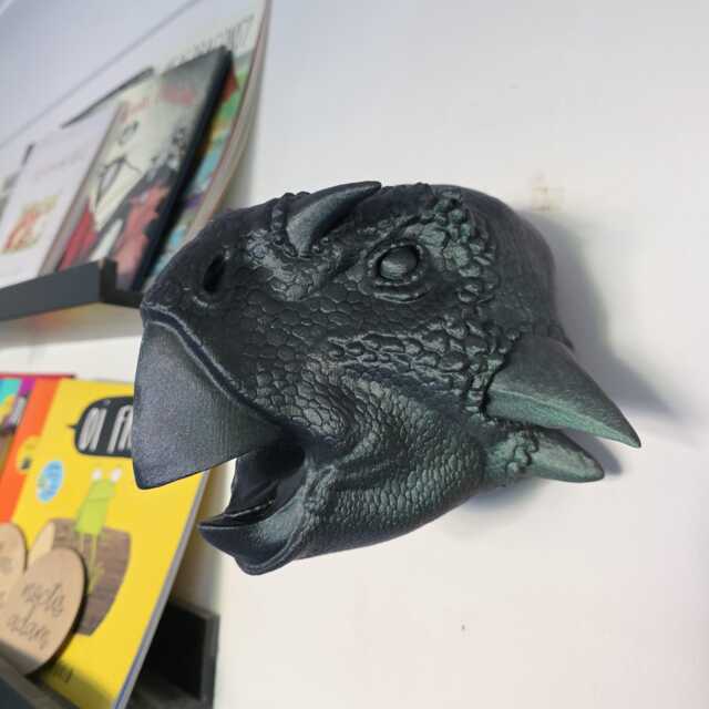 Psittacosaurus Head - Dinosaur Wall Art 3D Printed - image 1