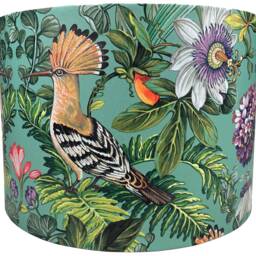 Tropical Bird Lampshade For Ceiling & Table Lamps, Exotic Jungle Drum Light Shade - thumbnail 2