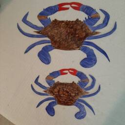 Metal Blue Crab Wall Art - thumbnail 3