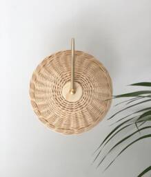 Rattan Sconce Light Minimal Wall Bamboo Woven Lamp [Ariana]