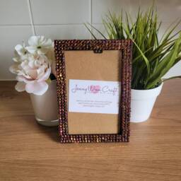 Black Iridescent Rhinestone Photo Frame 4 X 6 Inches - thumbnail 2