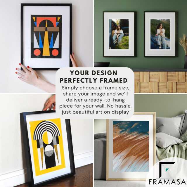 Custom Printed Poster Frame - Share Your Image A1/A2/A3/A4/A5 Sizes Wall Art Photo Ready To Hang Home Decor Picture Frames - image 1