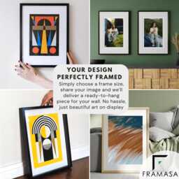 Custom Printed Poster Frame - Share Your Image A1/A2/A3/A4/A5 Sizes Wall Art Photo Ready To Hang Home Decor Picture Frames - thumbnail 1