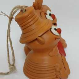 Terracotta Hand-Made Valentines - Fun Couple Figurine New - thumbnail 3