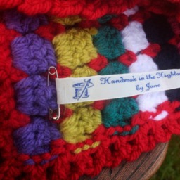 Crochet Striped Block Stitch Multi-Coloured Blanket - thumbnail 3