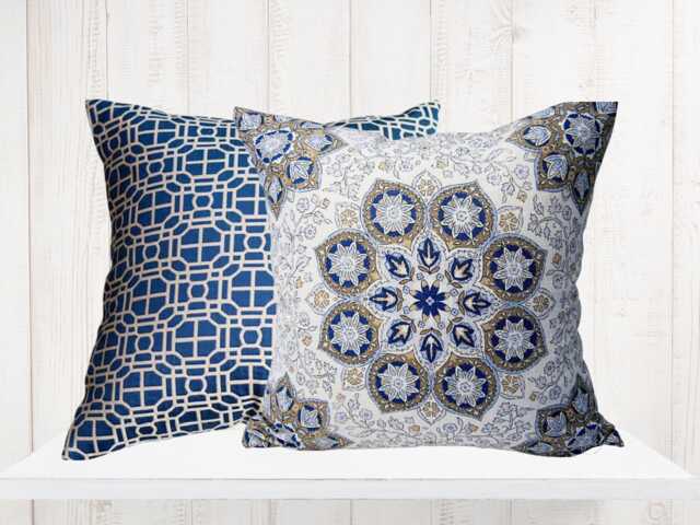 Blue Decorative Pillow Covers, Jaclyn Smith Home Set Of 2 - 18x18 - image 1