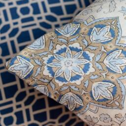Blue Decorative Pillow Covers, Jaclyn Smith Home Set Of 2 - 18x18 - thumbnail 3