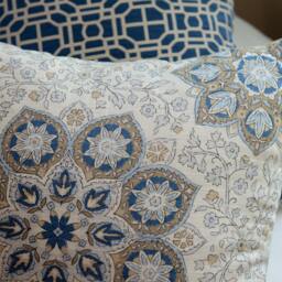 Blue Decorative Pillow Covers, Jaclyn Smith Home Set Of 2 - 18x18 - thumbnail 2