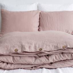 Linen Bedding Set/Duvet Cover Set With 2 Pillowcases Washed Linen Bed King & Queen Sizes Boho - thumbnail 3