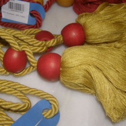 Double Large Tassel Tiebacks Cotton Wood Curtains Holdbacks Voile Drapes Tie-Back Hold-Back - thumbnail 2