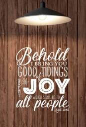 "Vinyl Wall Art Decal - Luke 210 ""Behold I Bring You Good Tidings Of Great Joy Which Shall Be To All People." - thumbnail 1
