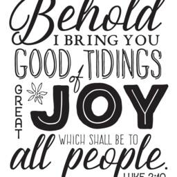 "Vinyl Wall Art Decal - Luke 210 ""Behold I Bring You Good Tidings Of Great Joy Which Shall Be To All People." - thumbnail 2