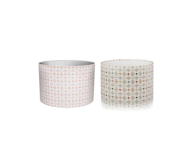 Retro Zap Fabric Lampshade, Orange, Grey, Pink, Home Decor Lighting - image 1