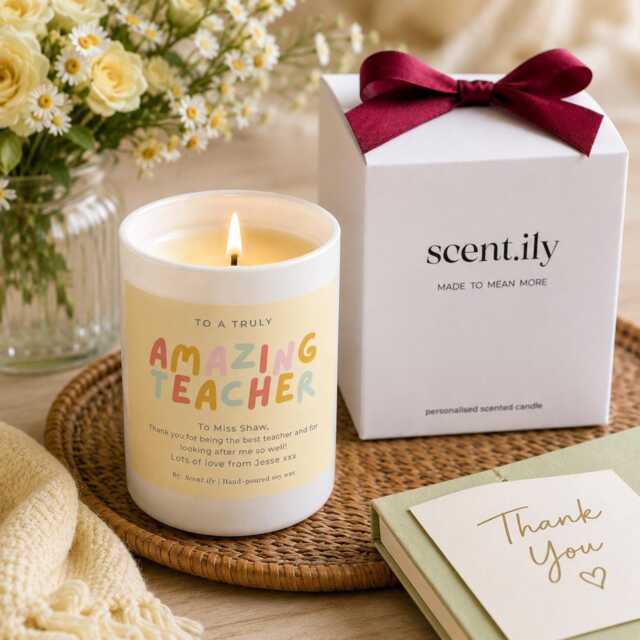 Amazing Teacher Thank You Candle, Appreciation Gift For End Of Year, Nursery Teacher, Ta Or Childminder - image 1