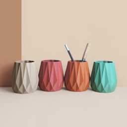 Pencil Potdesk Organizer Made With Recycled Materials, Idea For Office Accessories, Storage & Decoration, Scandinavian Design, Gift Home - thumbnail 2