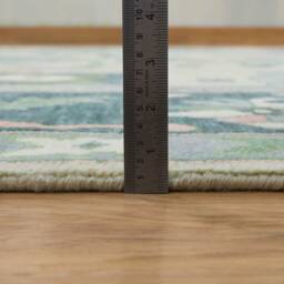 Beige & Pine Green Oushak Rug Handwoven Wool Soft Traditional Nature Decor - thumbnail 4