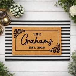 Wedding Gift Doormat - Family Name & Est Date - thumbnail 3