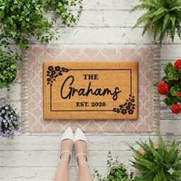 Wedding Gift Doormat - Family Name & Est Date - thumbnail 1