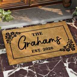 Wedding Gift Doormat - Family Name & Est Date - thumbnail 2