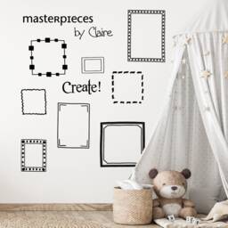 Personalized Kids Art Display Frames, Custom Look What I Made Vinyl Decals, Homework Picture Frame Wall Decor, Masterpieces Artwork - thumbnail 3