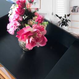 Mid Century Modern, Dressing Table, Pink, Black, Vanity Table, Bedroom Furniture - thumbnail 4