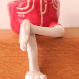 Leggy Pot - Handmade Ceramic Planter Or Trinket Dish - Quirky Shelf Funny Gift Unique Pottery Sculpture By Tinkermade - thumbnail 2