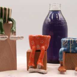 Leggy Pot - Handmade Ceramic Planter Or Trinket Dish - Quirky Shelf Funny Gift Unique Pottery Sculpture By Tinkermade - thumbnail 3