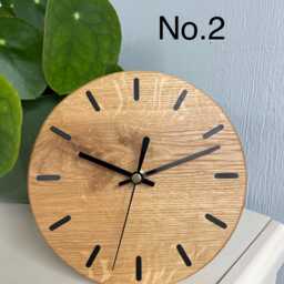Wooden Desk Clock, English Oak Mantel Office Modern Mantelpiece Wood Clock UK - thumbnail 2