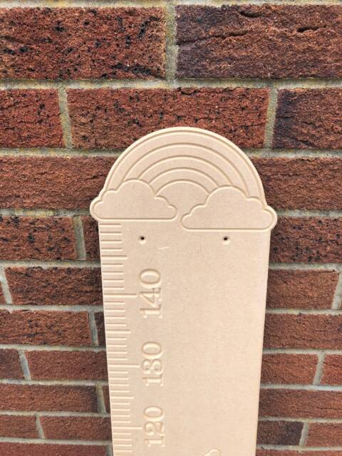 Rainbow Height Chart, Wooden Growth Mdf Watch Me Grow Rainbow Bedroom Decor, Theme - image 1