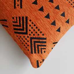 Moroccan Velvet Cushion Cover, Luxury Boho Chic, Handmade Brocade Burnt Orange Pillow, Decorative Lumbar Pillow Cover 60x30 cm - thumbnail 3