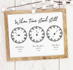 In This Moment Time Stood Still - Precious Moments Stop Clocks Family Gift New Baby Wedding Anniversary Gift - thumbnail 1