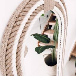 Oval Large - 120cm X 60cm Nautical Hampton Coastal Rope Mirror Twisted Home Decor Art Wall Hanging Bathroom Living Room - thumbnail 3