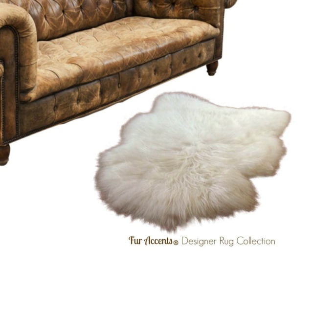 Plush Faux Icelandic Sheepskin Rug - Shaggy Fur Accent, Handmade Usa