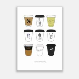 Hackney Coffee Cups - East London Print Poster - thumbnail 2