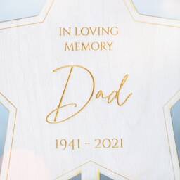 Personalised Christmas Tree Topper, Star Topper Memorial Gift Decoration Remembrance in Loving Memory Ornament Xmas - thumbnail 2