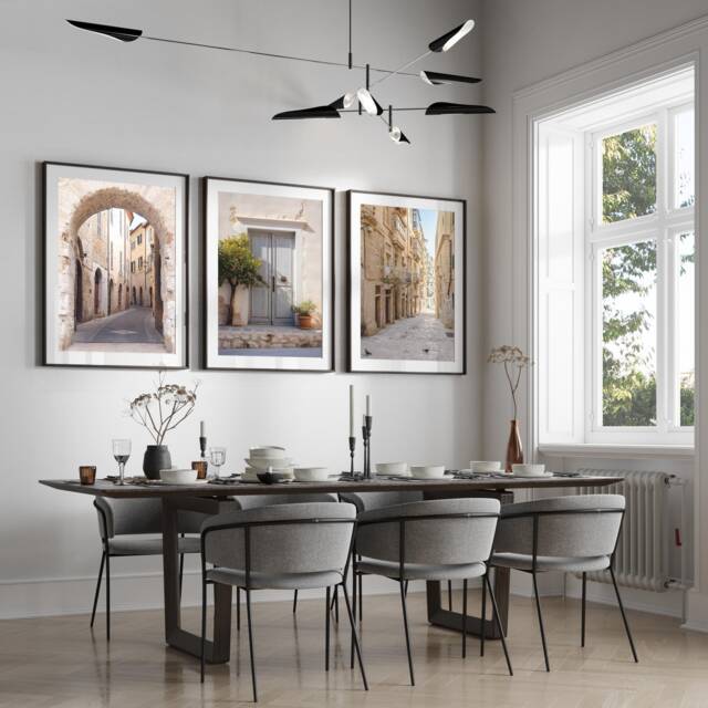Italy Set Of 3 Prints, City Art, Wall Art Photography Posters, Photography, Home Decor, Old Town Italy/Malta - image 1